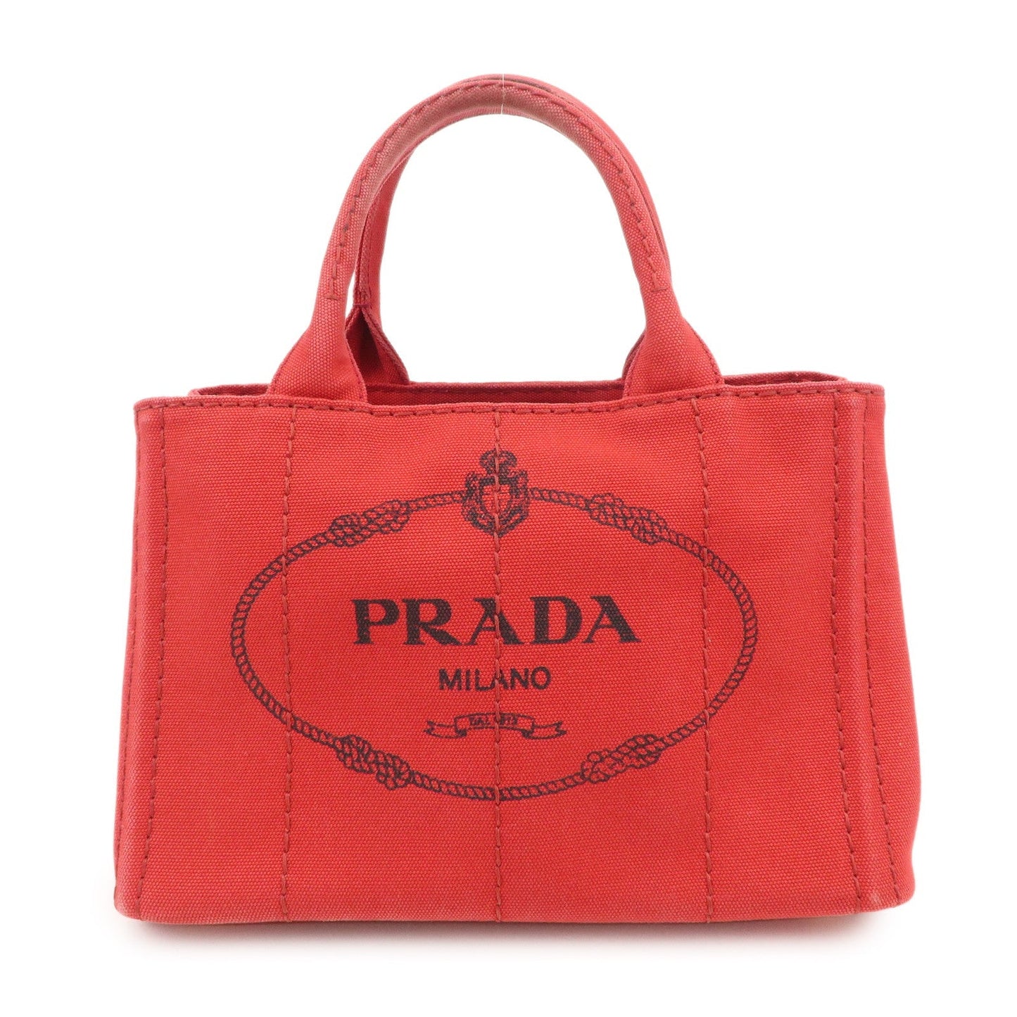 PRADA Logo Canapa Canvas Mini 2Way Bag Hand Shoulder Bag B2349G