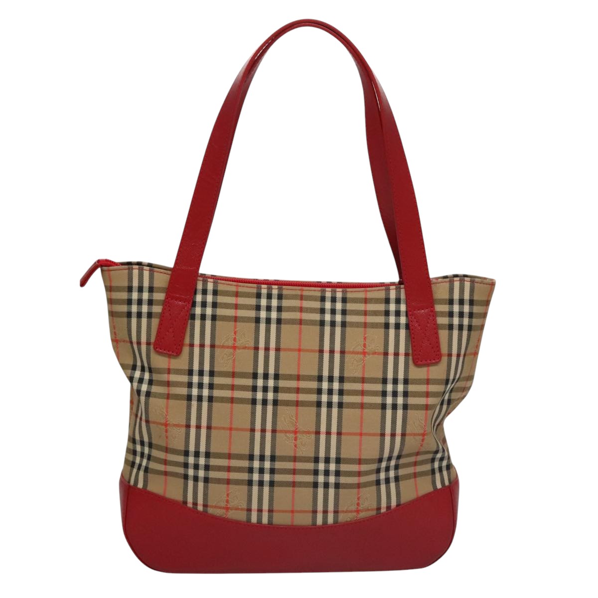Burberry Nova Check Beige Canvas Handbag ( )