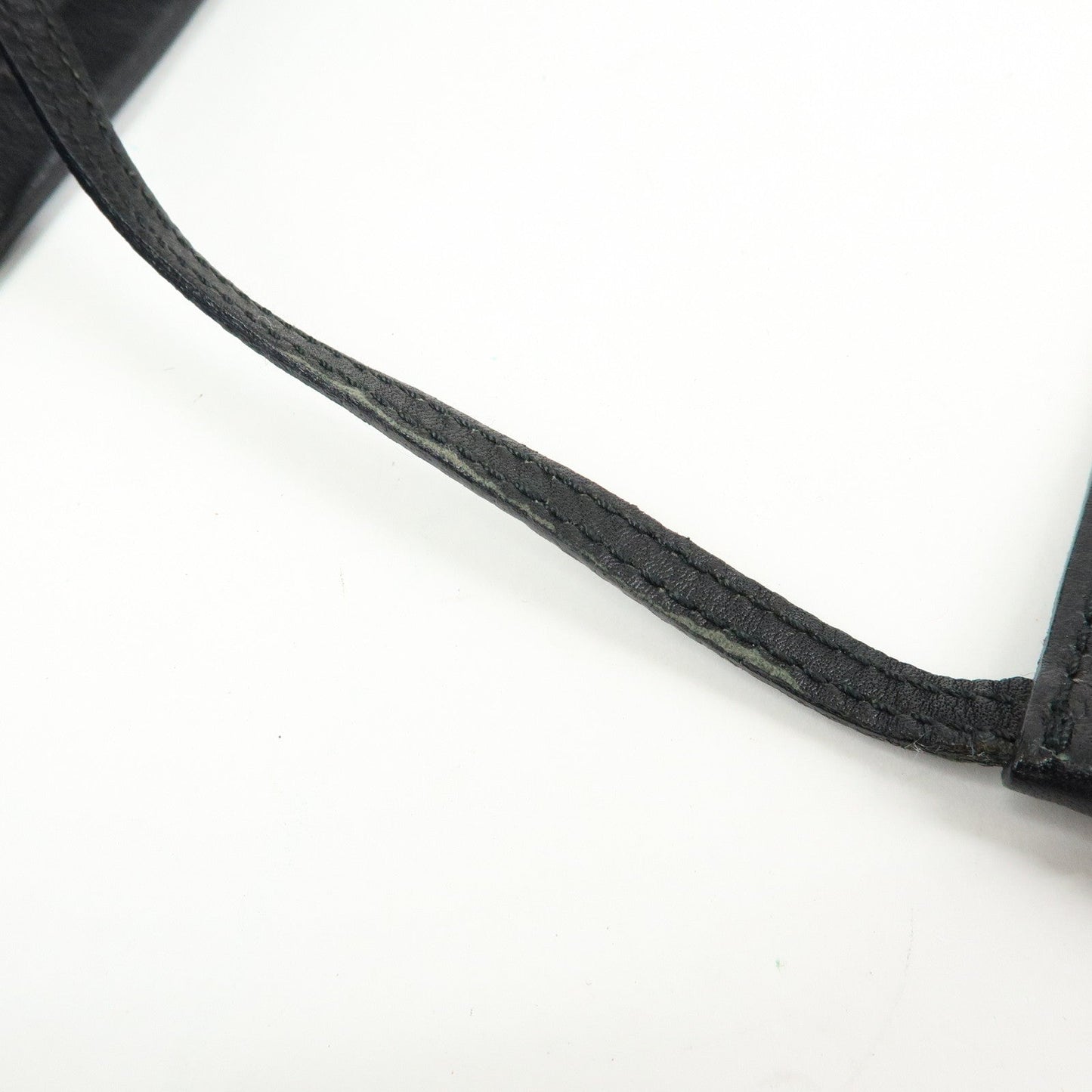 GUCCI Leather Canvas Shoulder Bag Hand Bag Black 02736