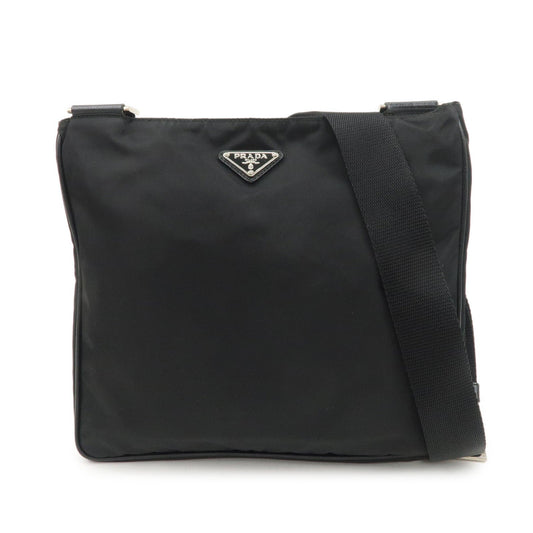 PRADA Triangle Logo Nylon Shoulder Bag Crossbody Bag Black