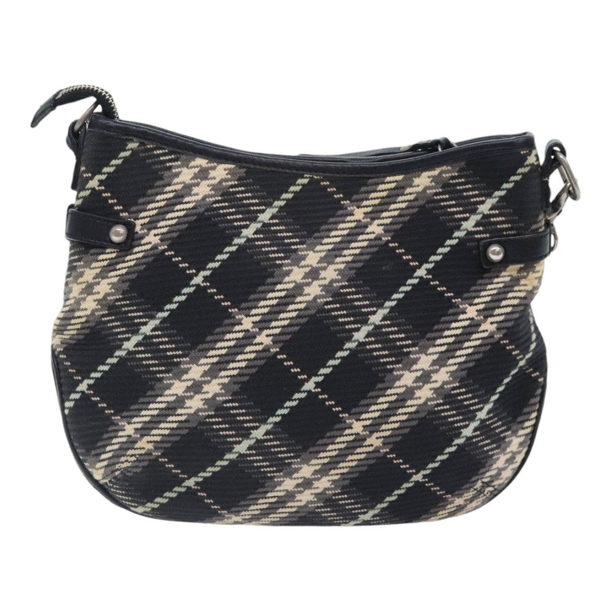 Burberry Nova Check Black Canvas Shoulder Bag ( )