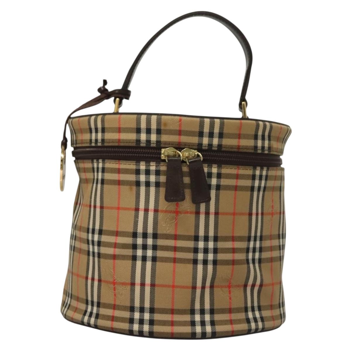 Burberry Nova Check Beige Canvas Handbag ( )