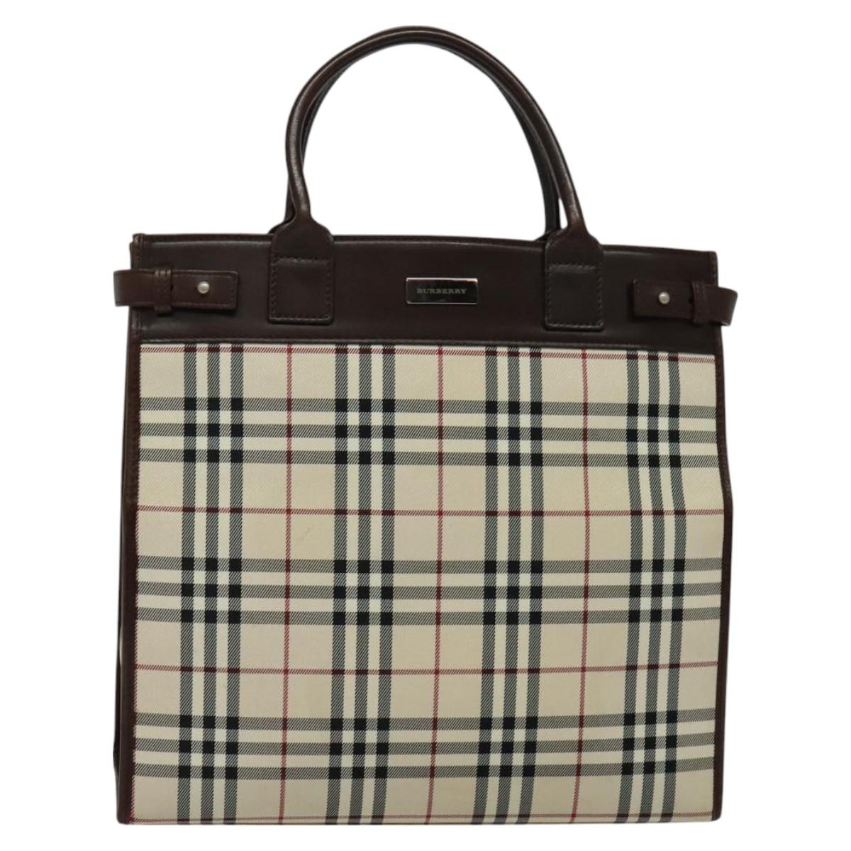 Burberry Nova Check Beige Canvas Tote Bag ( )
