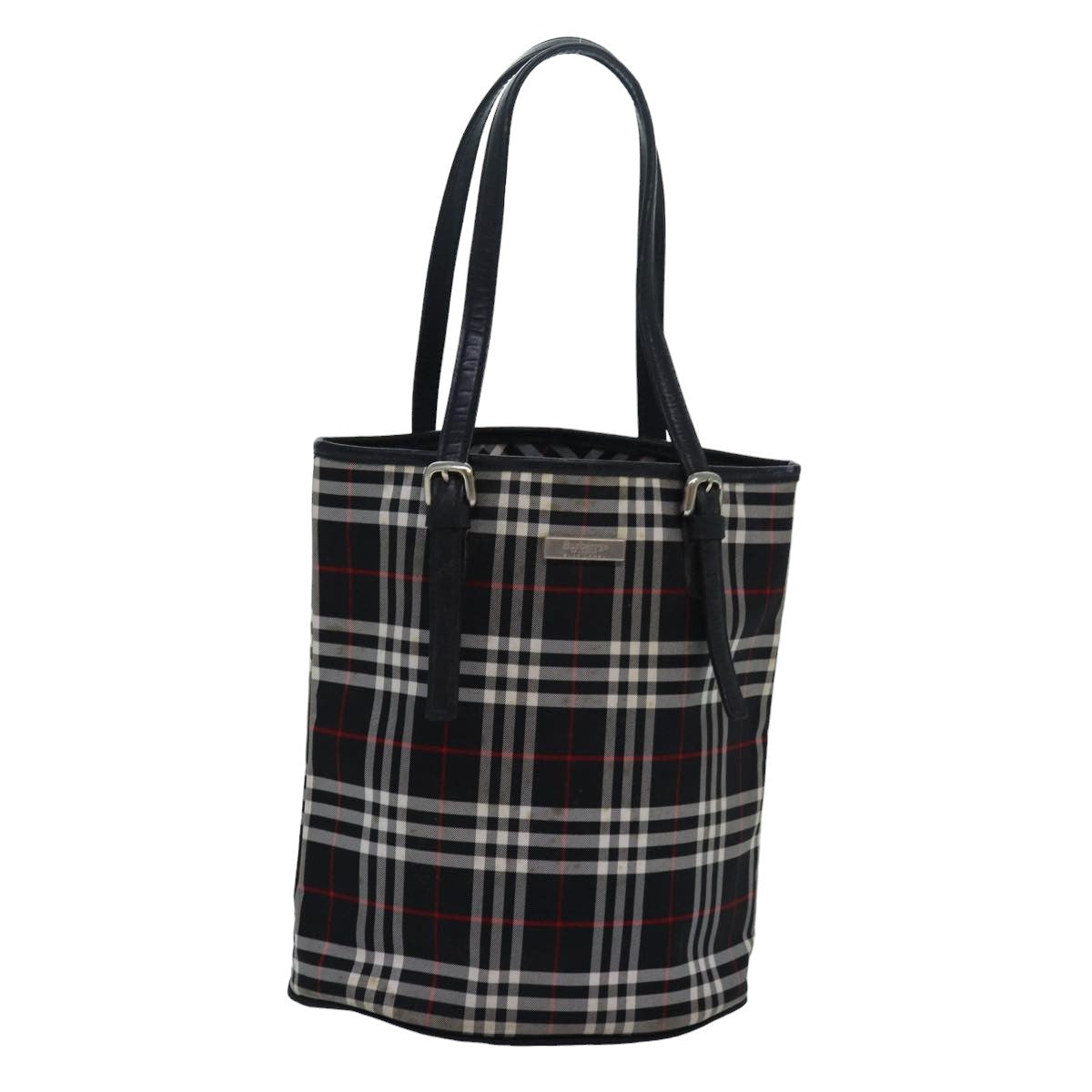 Burberry Nova Check Black Synthetic Tote Bag ( )
