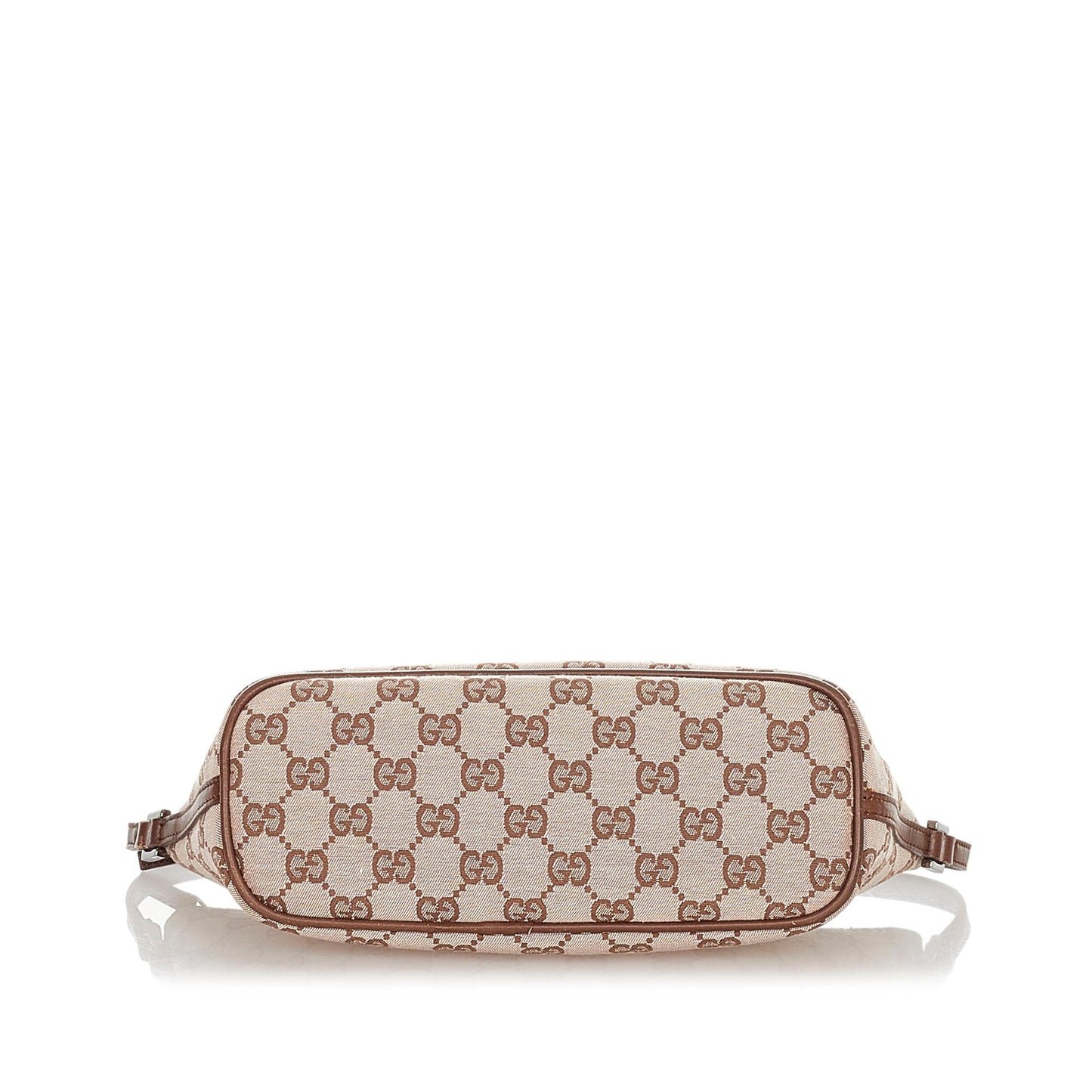 Gucci Baguette Leather Canvas Shoulder Bag