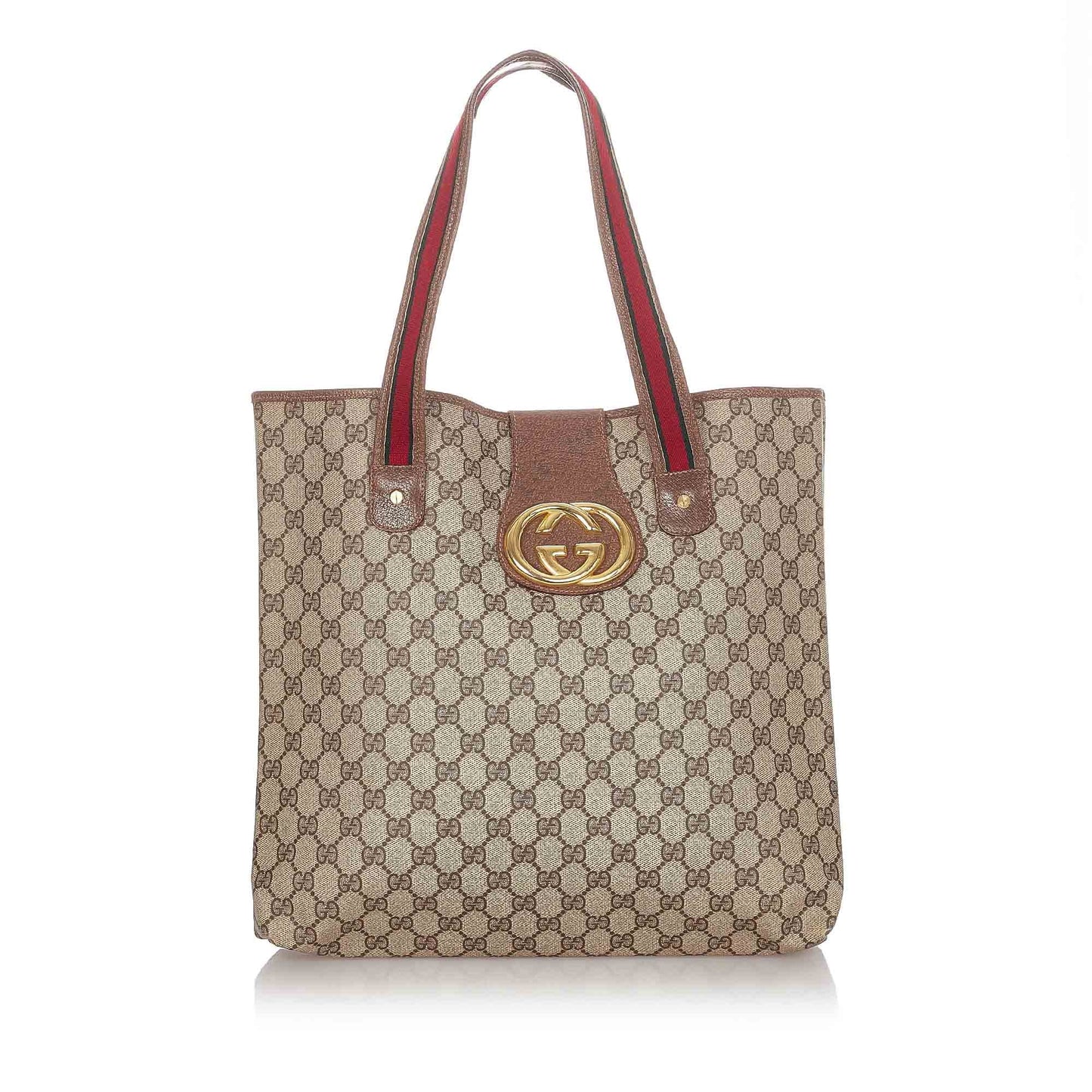 Gucci Leather Canvas Tote