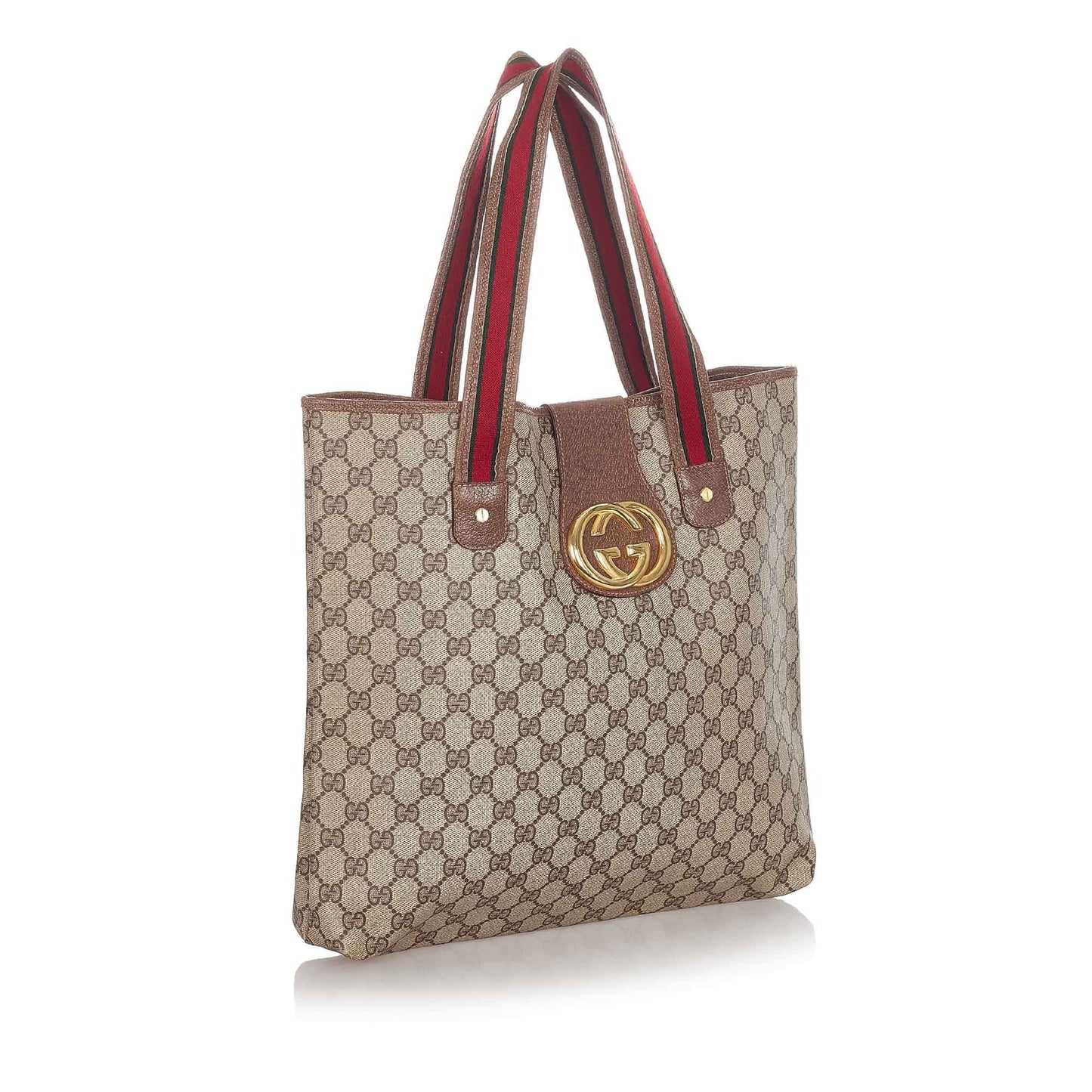Gucci Leather Canvas Tote