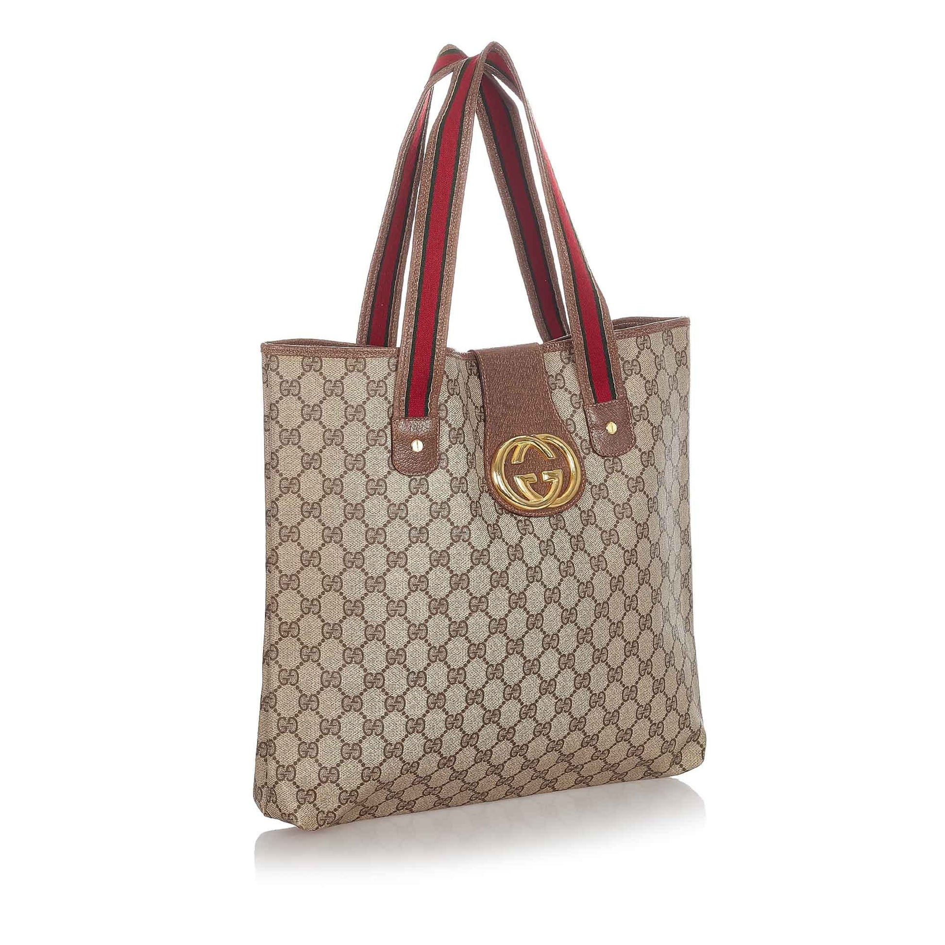 Gucci Leather Canvas Tote