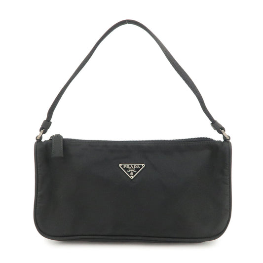 PRADA Triangle Logo Nylon Pouch Hand Bag Cosmetic Pouch Purse MV633