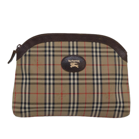Burberry Nova Check Beige Canvas Clutch Bag ( )