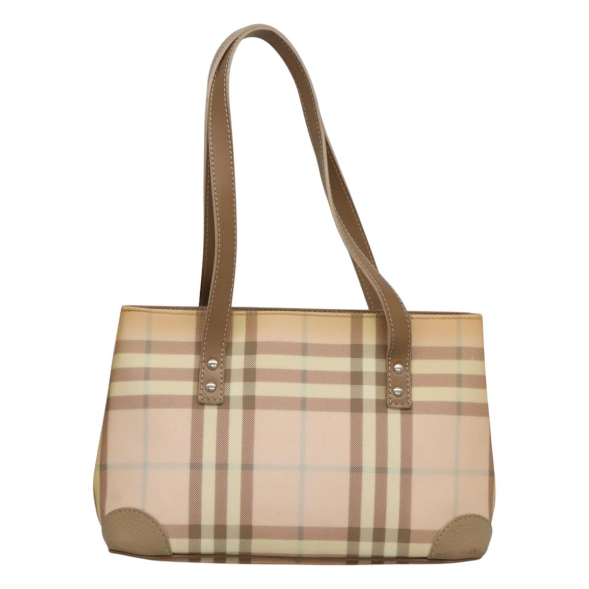 Burberry Nova Check Beige Canvas Handbag ( )