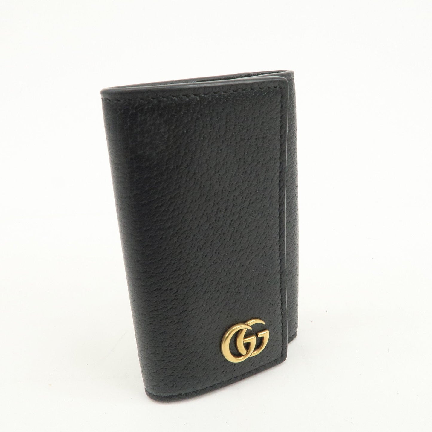 GUCCI GG Marmont Leather 6 Rings Key Case Black 435305
