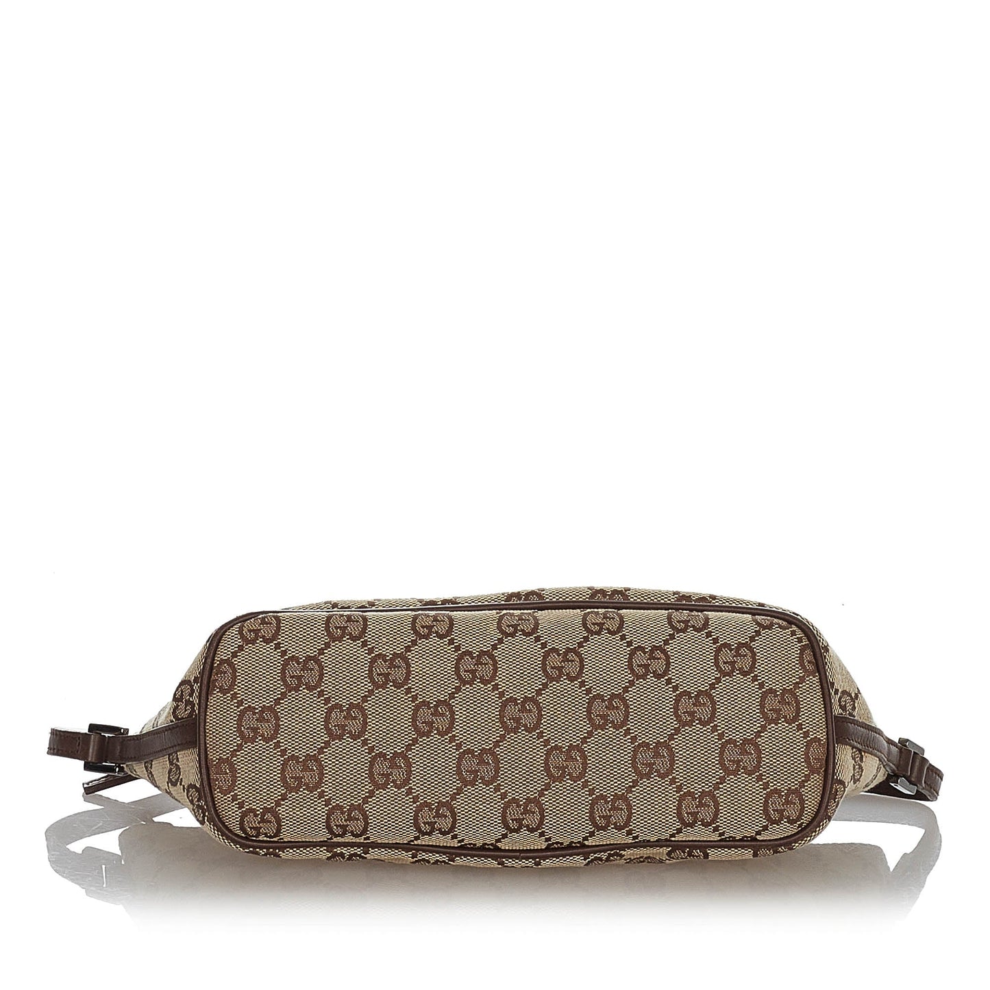 Gucci Baguette Leather Canvas Shoulder Bag