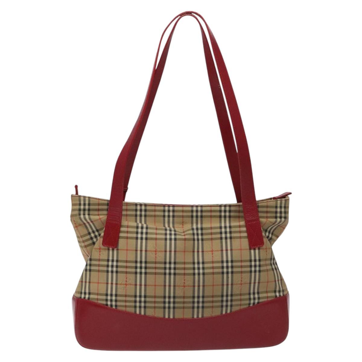 Burberry Nova Check Beige Canvas Tote Bag ( )