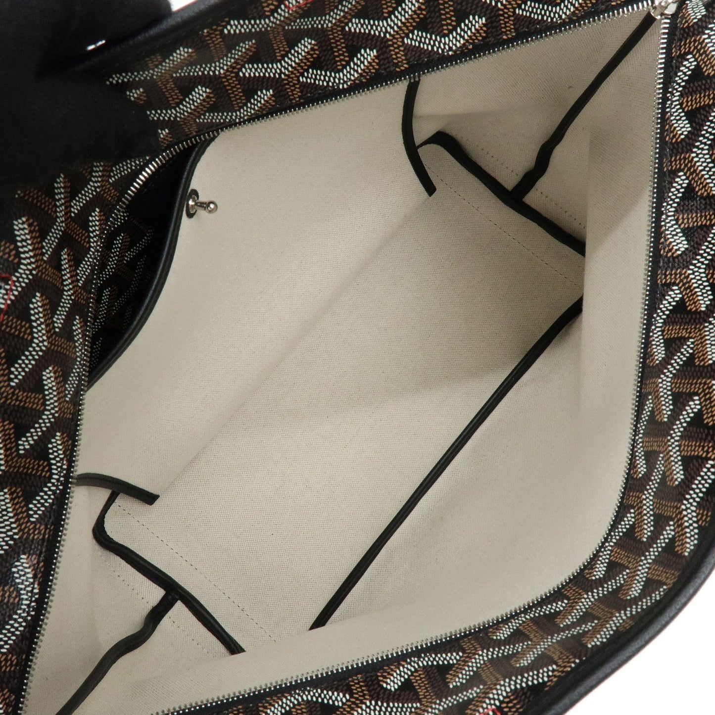GOYARD Artois PM PVC Leather Tote Bag Hand Bag Black Brown