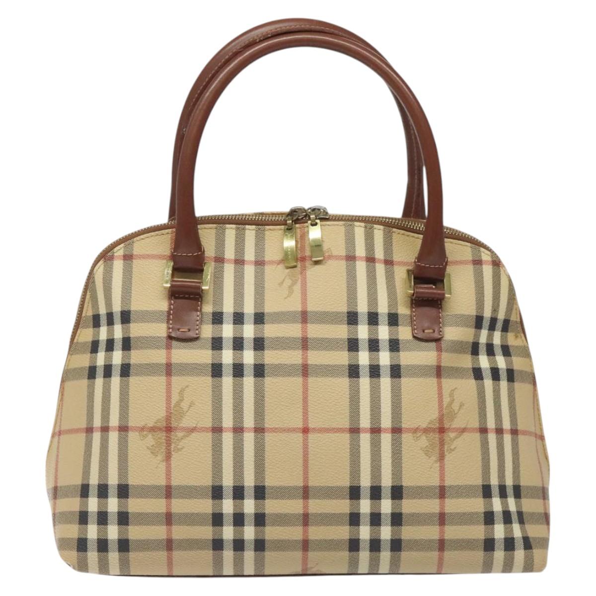 Burberry Nova Check Beige Canvas Handbag ( )