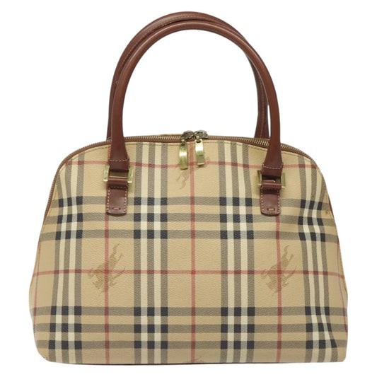 Burberry Nova Check Beige Canvas Handbag ( )
