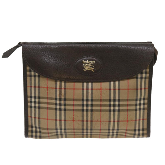 Burberry Nova Check Beige Canvas Clutch Bag ( )