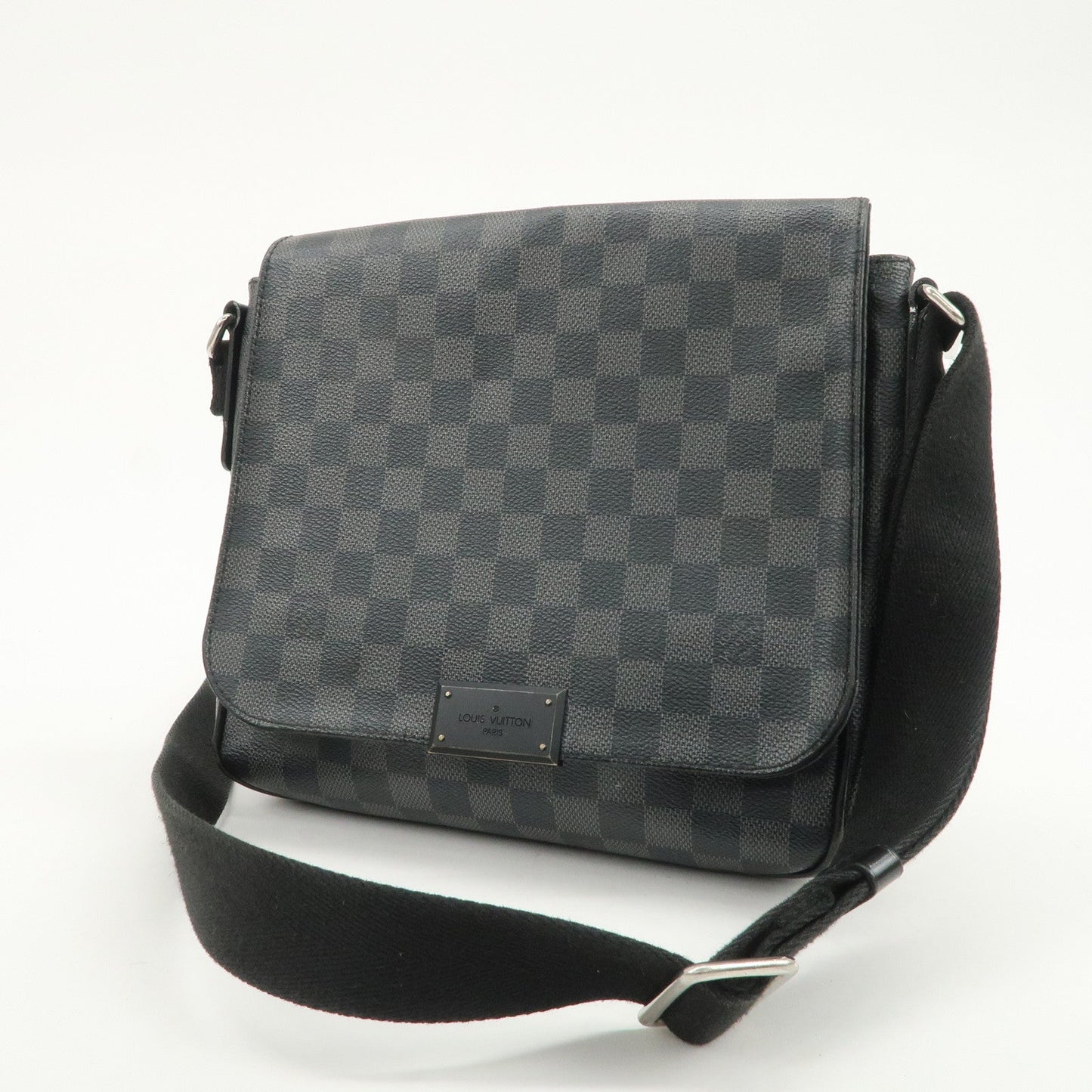 Louis Vuitton Damier Graphite District PM Shoulder Bag Noir N41260