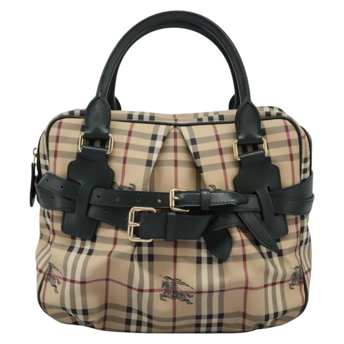 Burberry Nova Check Beige Canvas Handbag ( )
