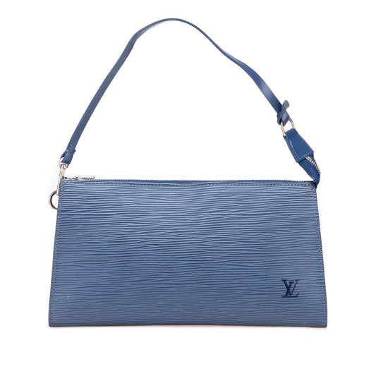 Blue Louis Vuitton Epi Pochette Accessoires Shoulder Bag