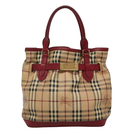 Burberry Haymarket Beige Canvas Handbag ( )