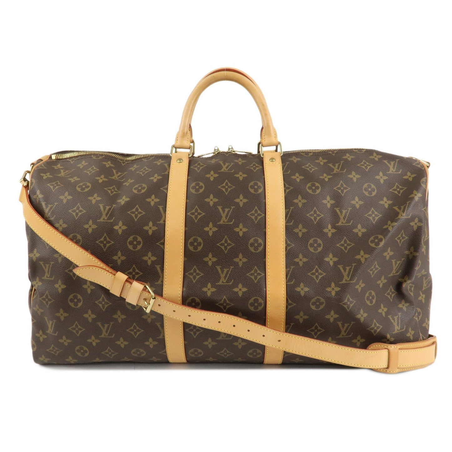 Louis Vuitton Monogram Keep All Bandouliere 55 Boston Bag M41414