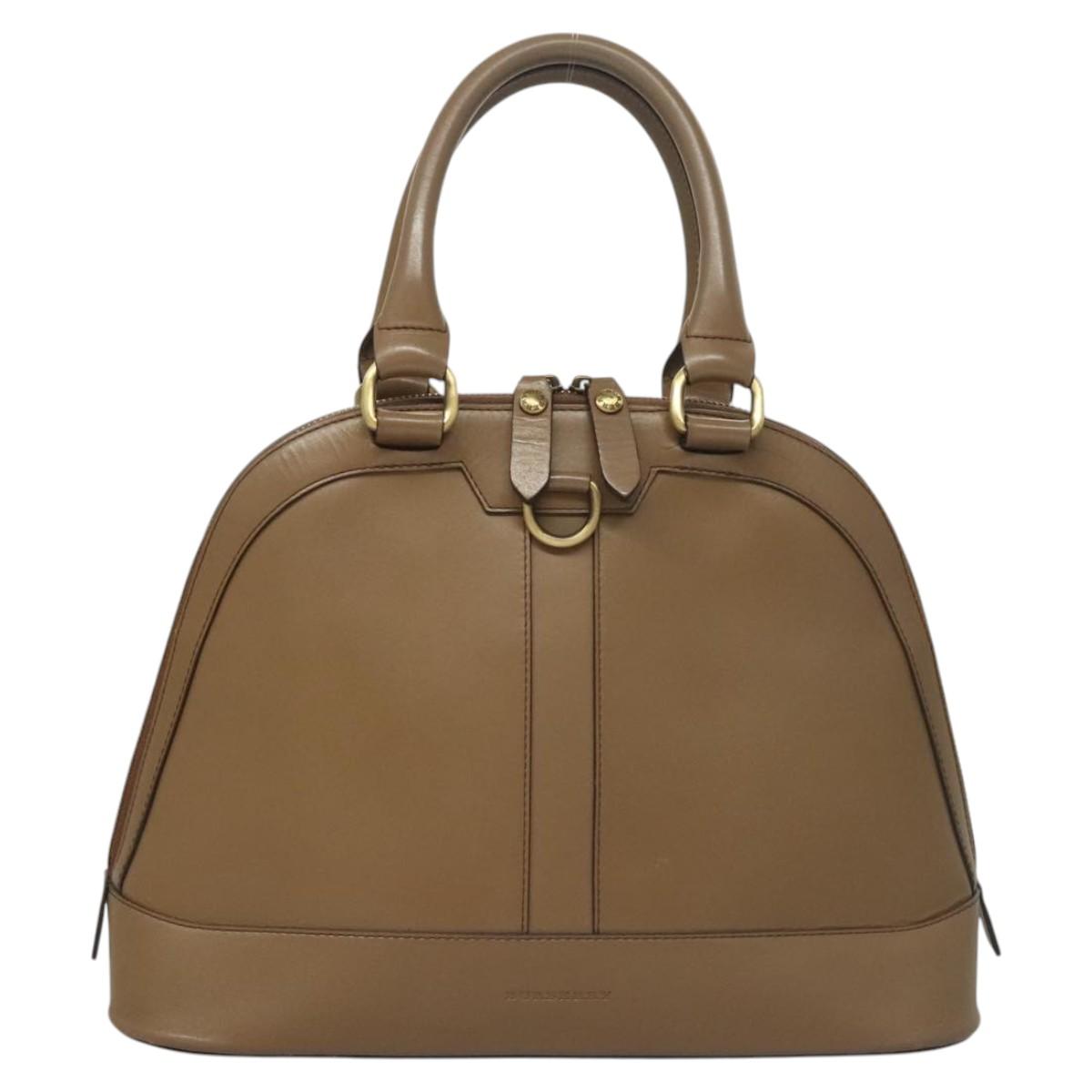 Burberry Vintage Check Brown Leather Handbag ( )