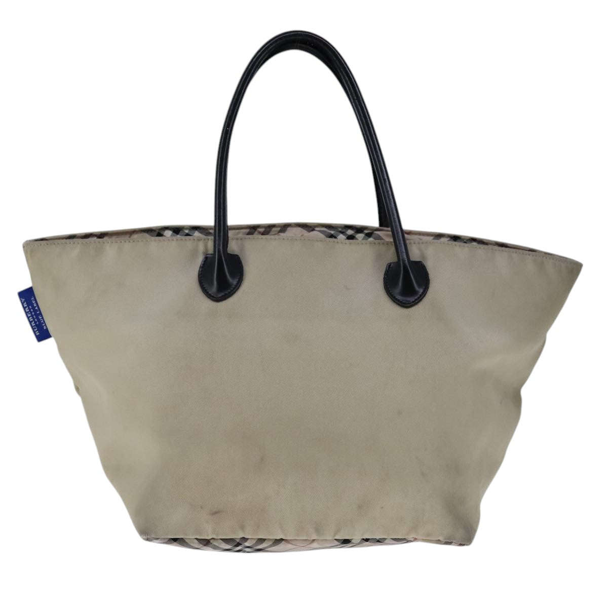 Burberry Nova Check Beige Synthetic Handbag ( )
