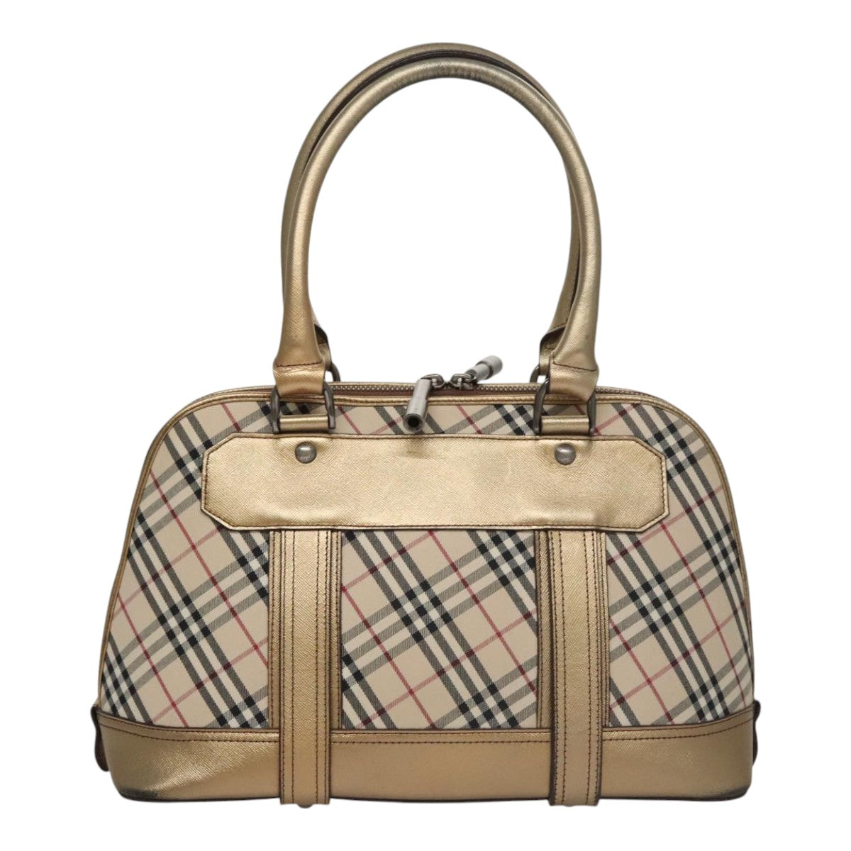 Burberry Nova Check Beige Canvas Handbag ( )