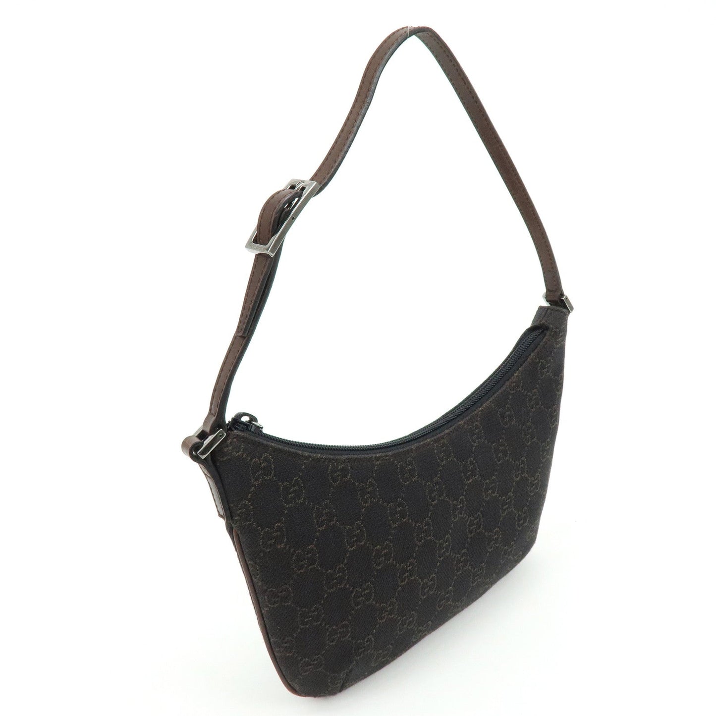 GUCCI GG Monogram Canvas Leather Hand Bag Shoulder Bag Brown 32160