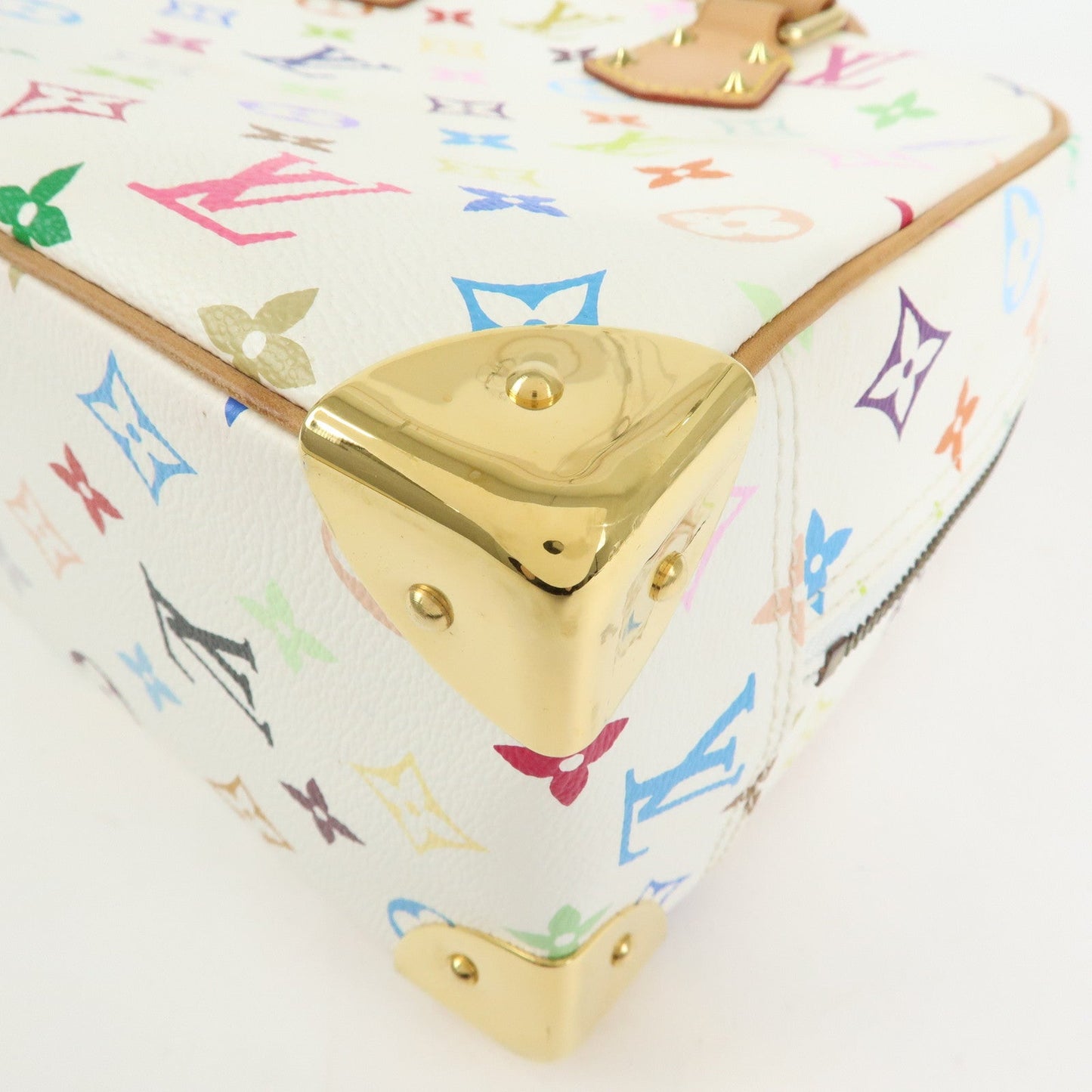 Louis Vuitton Monogram Multicolor Trouville Hand Bag Blanc M92663