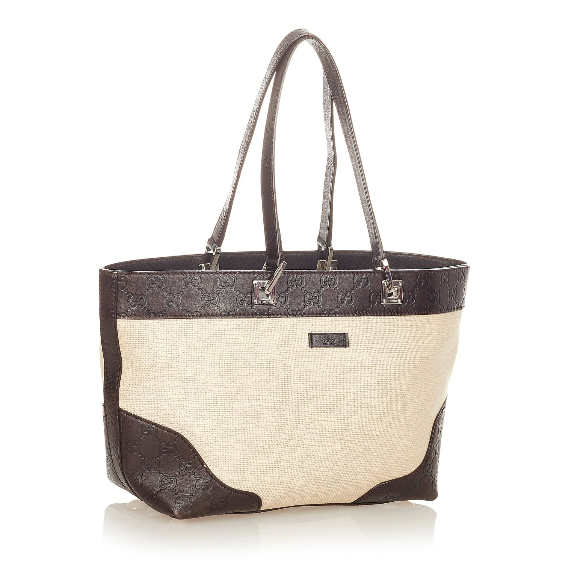 Gucci Leather Canvas Tote Style 12