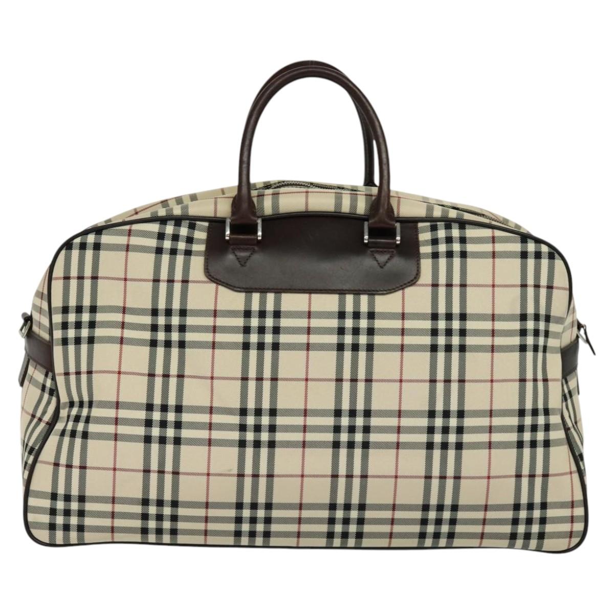 Burberry Nova Check Beige Canvas Travel Bag ( )
