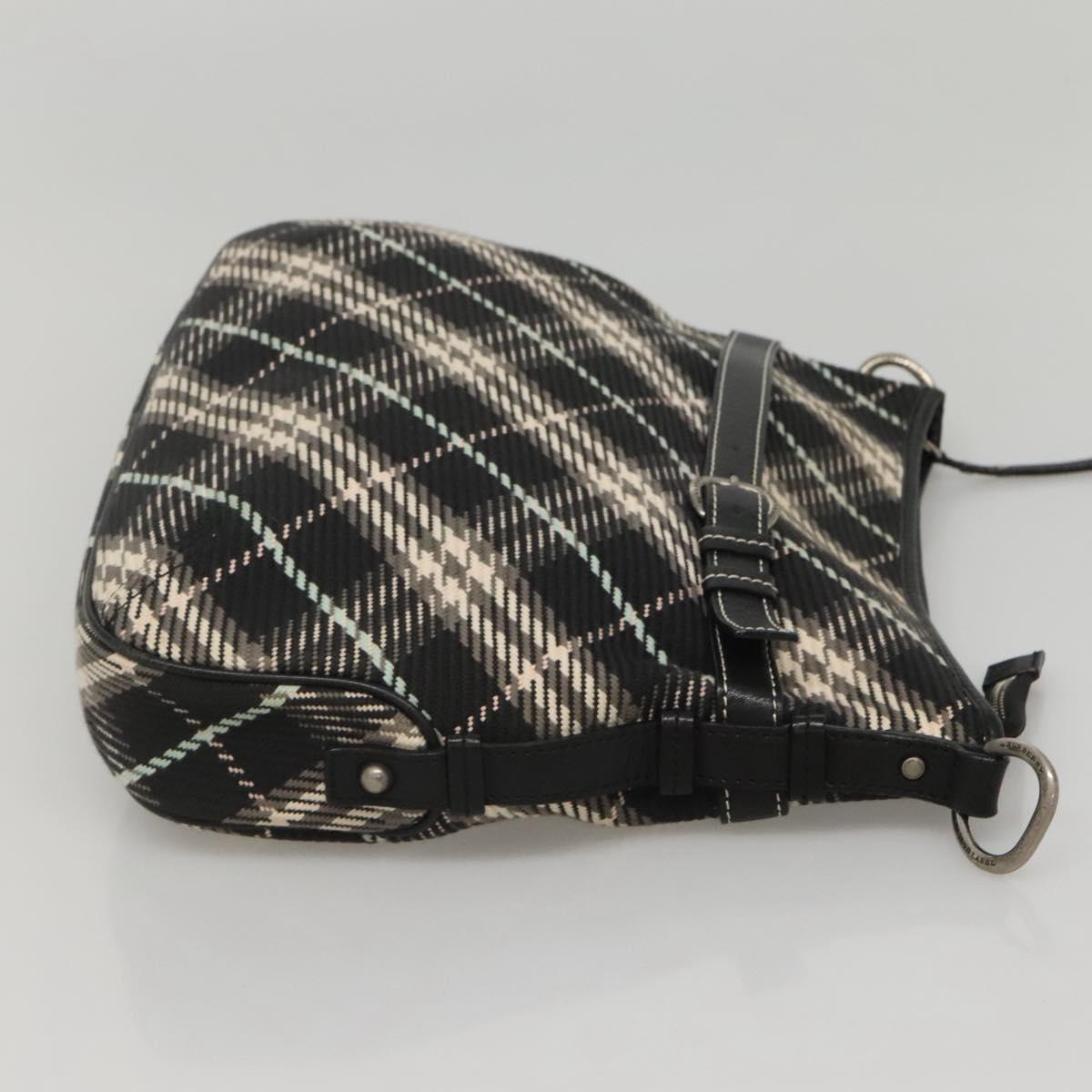 Burberry Nova Check Black Wool Shoulder Bag ( )