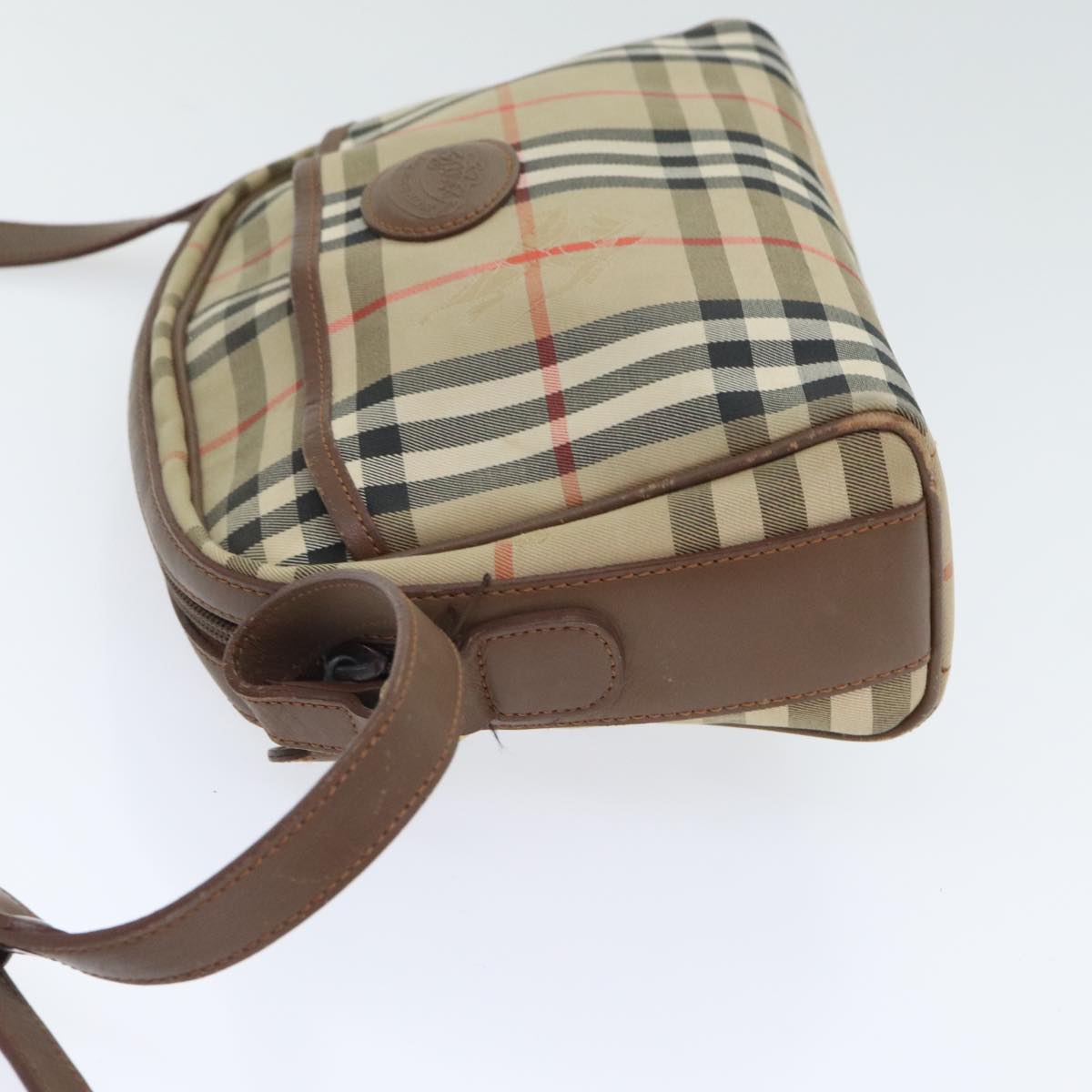 Burberry Nova Check Beige Canvas Shoulder Bag ( )