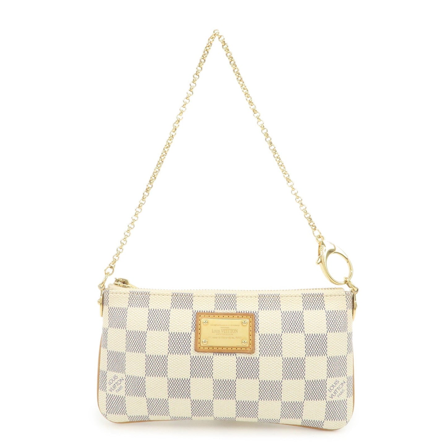 Louis Vuitton Damier Azur Pochette Milla MM Mini Pouch N60027