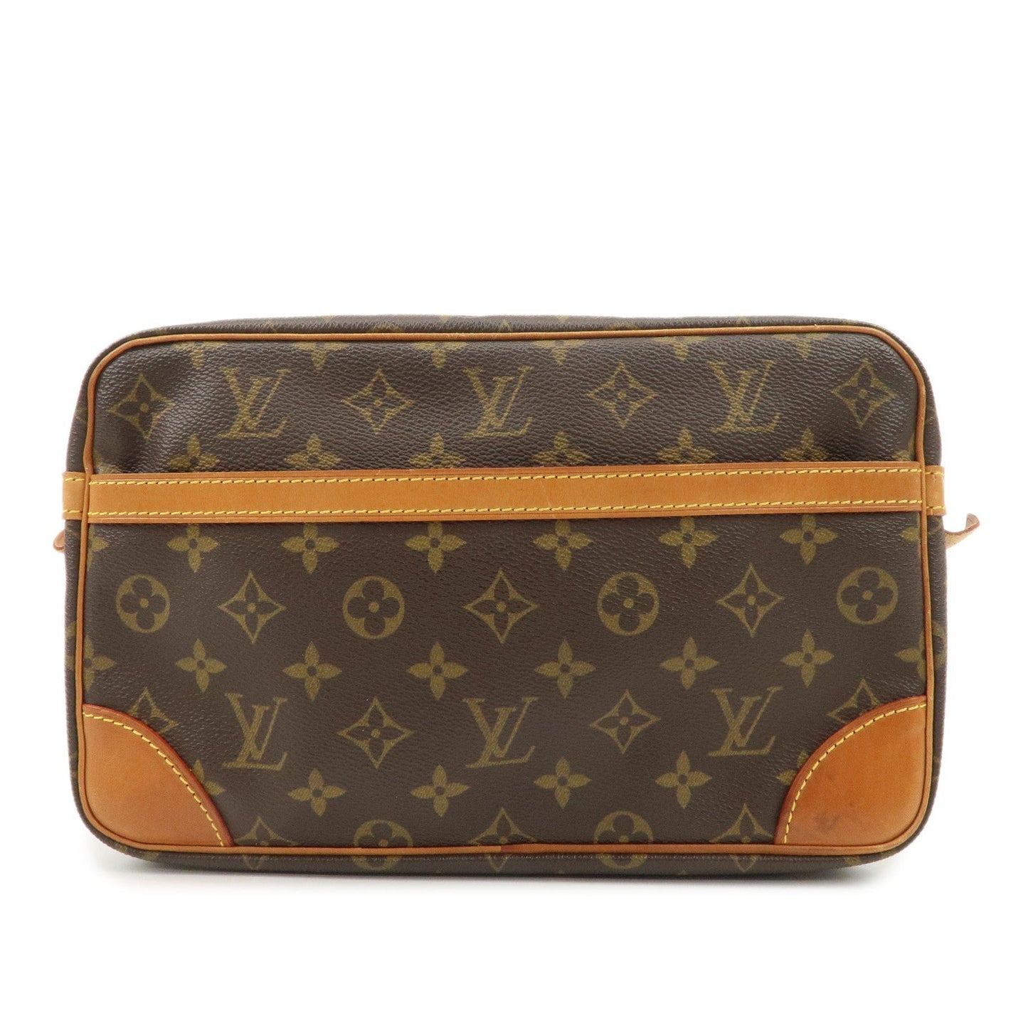 Louis Vuitton Monogram Compiegne 28 Pouch Clutch Bag Brown M51845