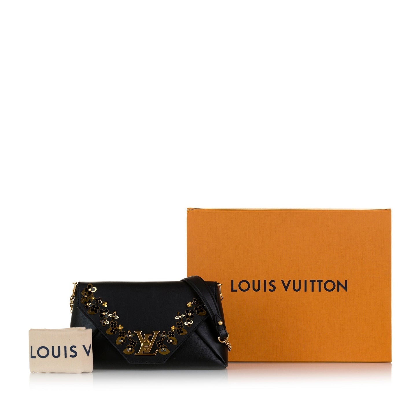 Louis Vuitton Love Note Black Flower Studded Leather