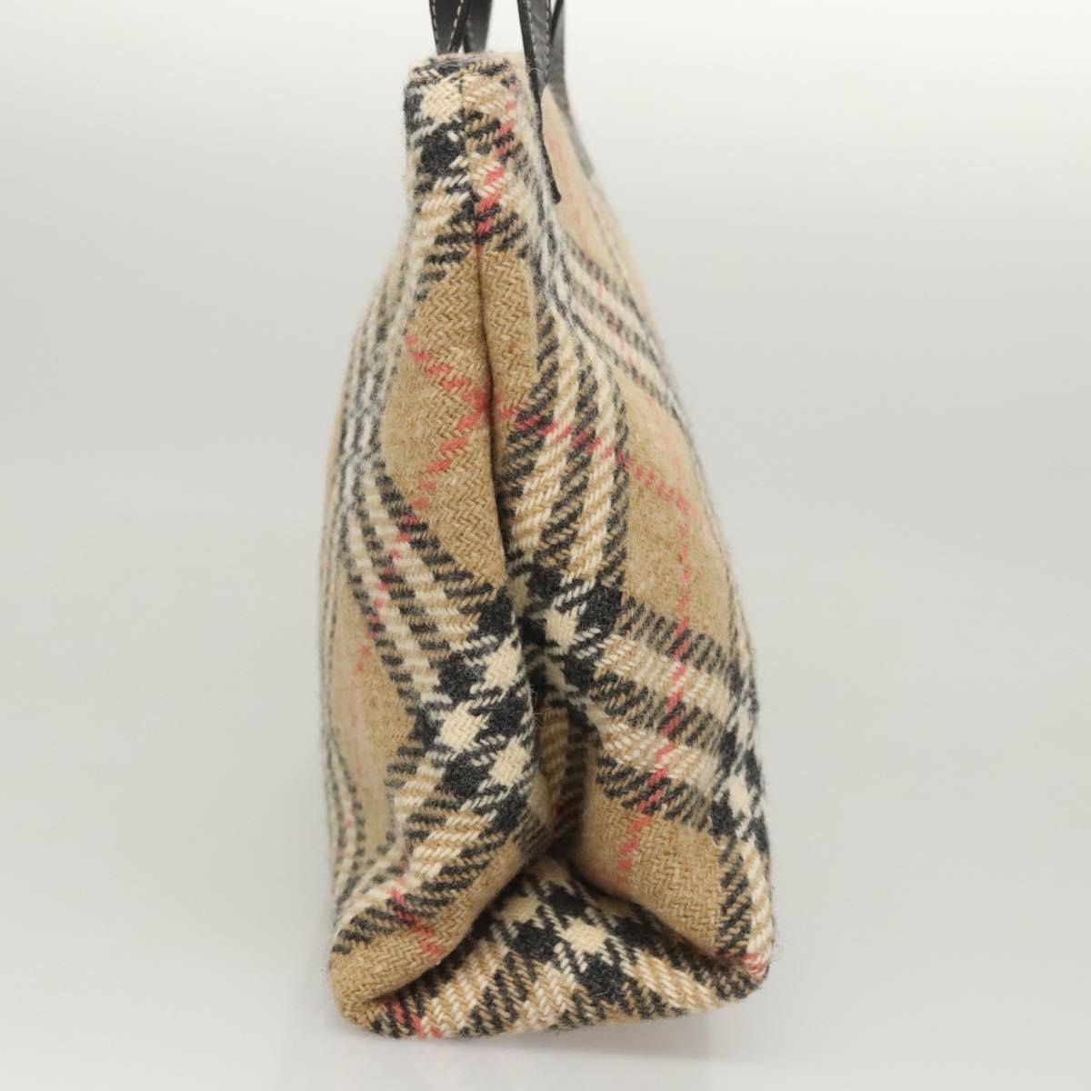 Burberry Nova Check Beige Wool Tote Bag ( )