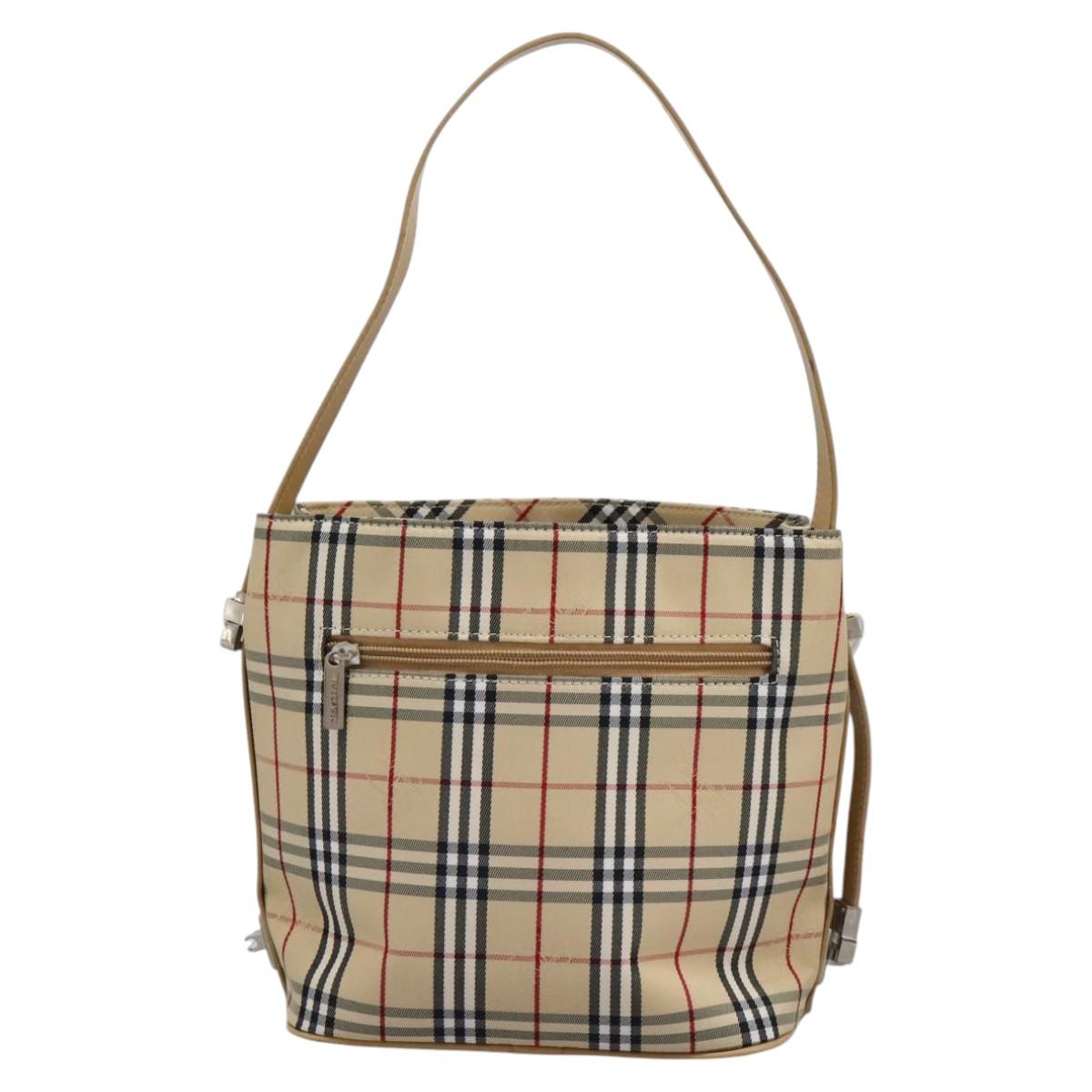 Burberry Blue Label Beige Canvas Shoulder Bag ( )