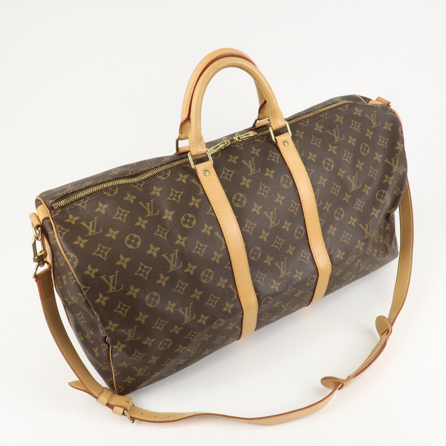 Louis Vuitton Monogram Keep All Bandouliere 55 Boston Bag M41414