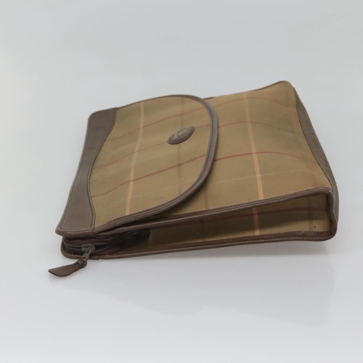 Burberry Beige Canvas Clutch Bag ( )