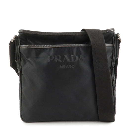 PRADA Triangle Logo Nylon Shoulder Bag Hand Bag Black