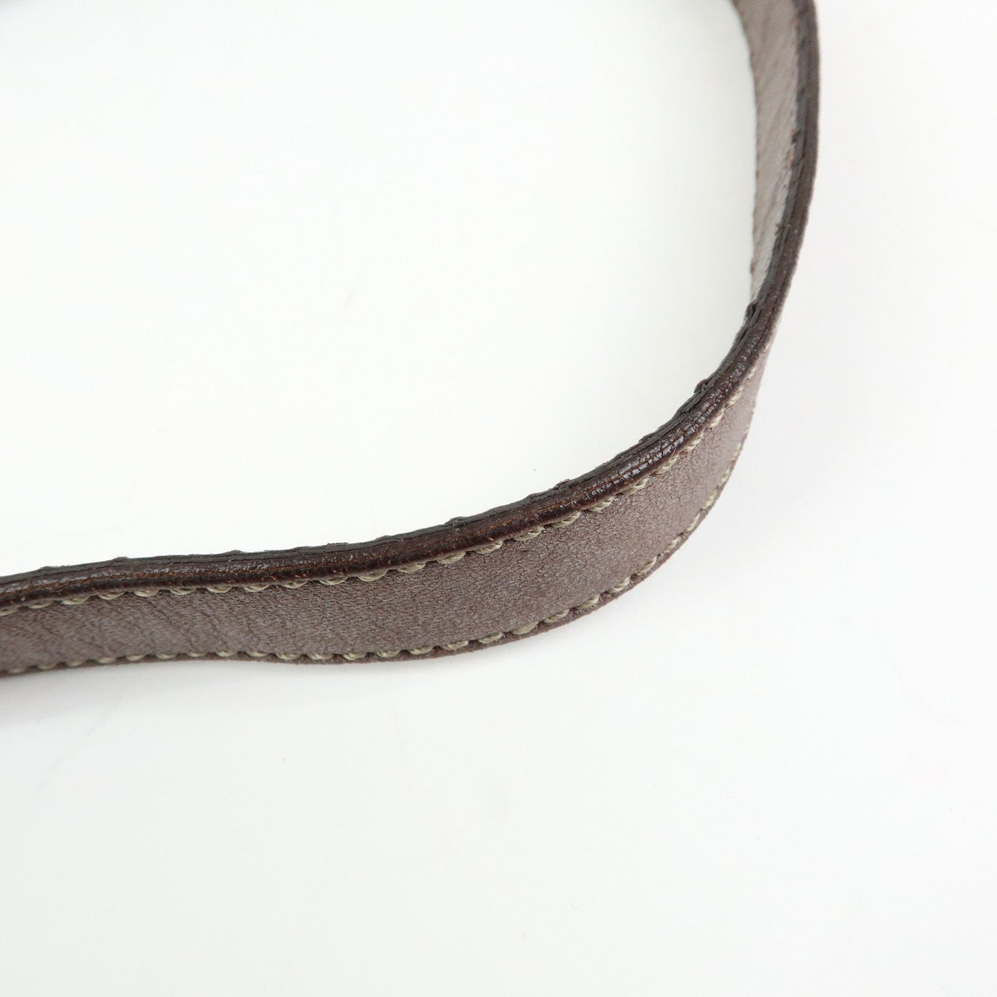 FENDI Mamma Baguette Leather Shoulder Bag Metallic Brown 8BR001