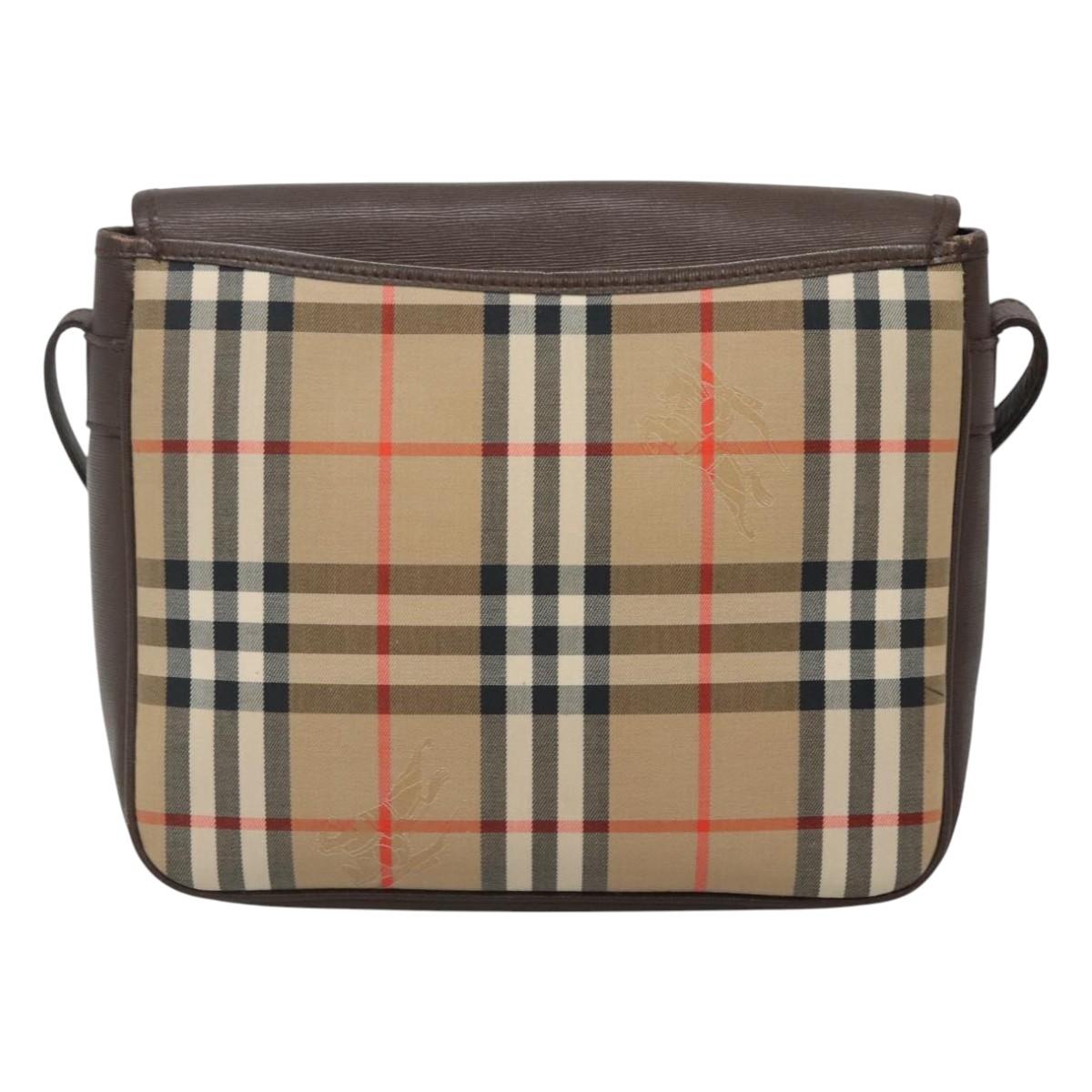 Burberry Nova Check Beige Canvas Shoulder Bag ( )