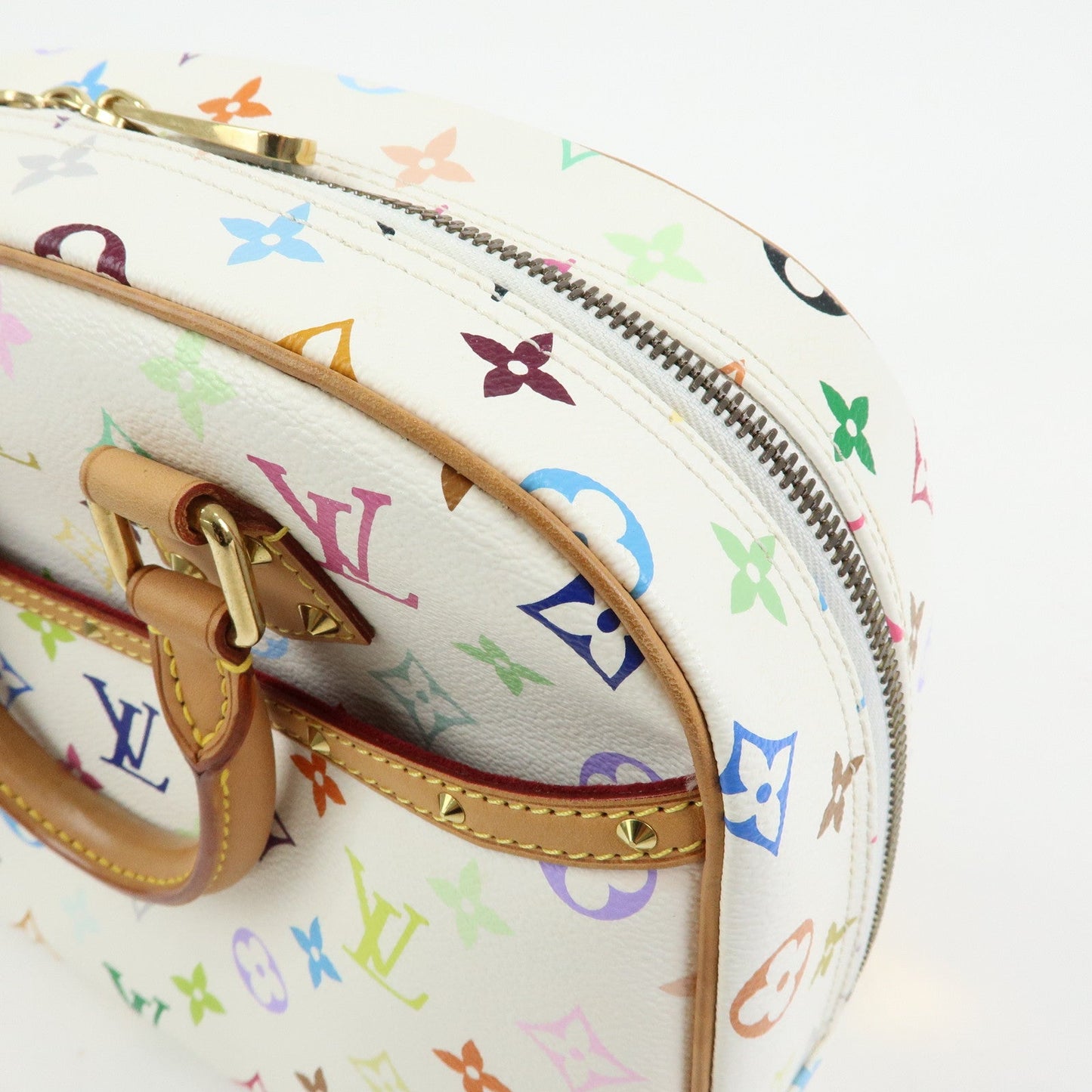 Louis Vuitton Monogram Multicolor Trouville Hand Bag Blanc M92663