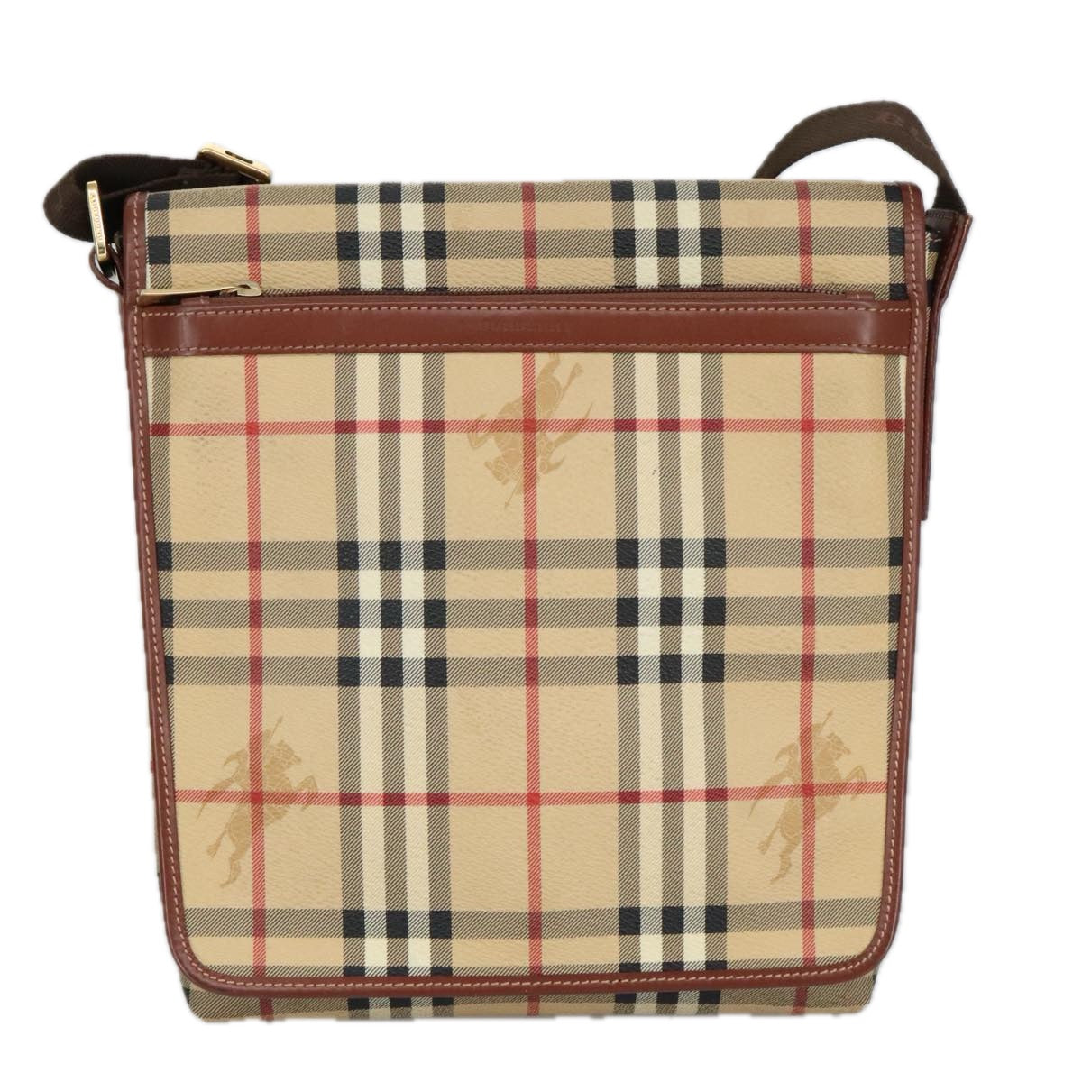 Burberry Nova Check Beige Canvas Shoulder Bag ( )