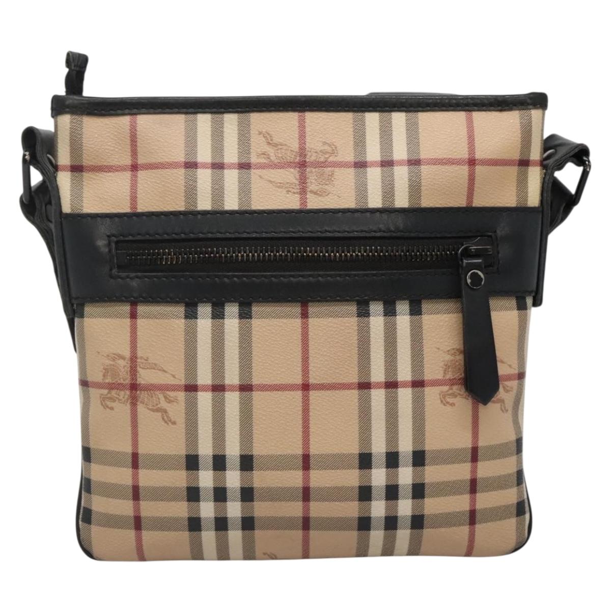 Burberry Nova Check Beige Leather Shoulder Bag ( )