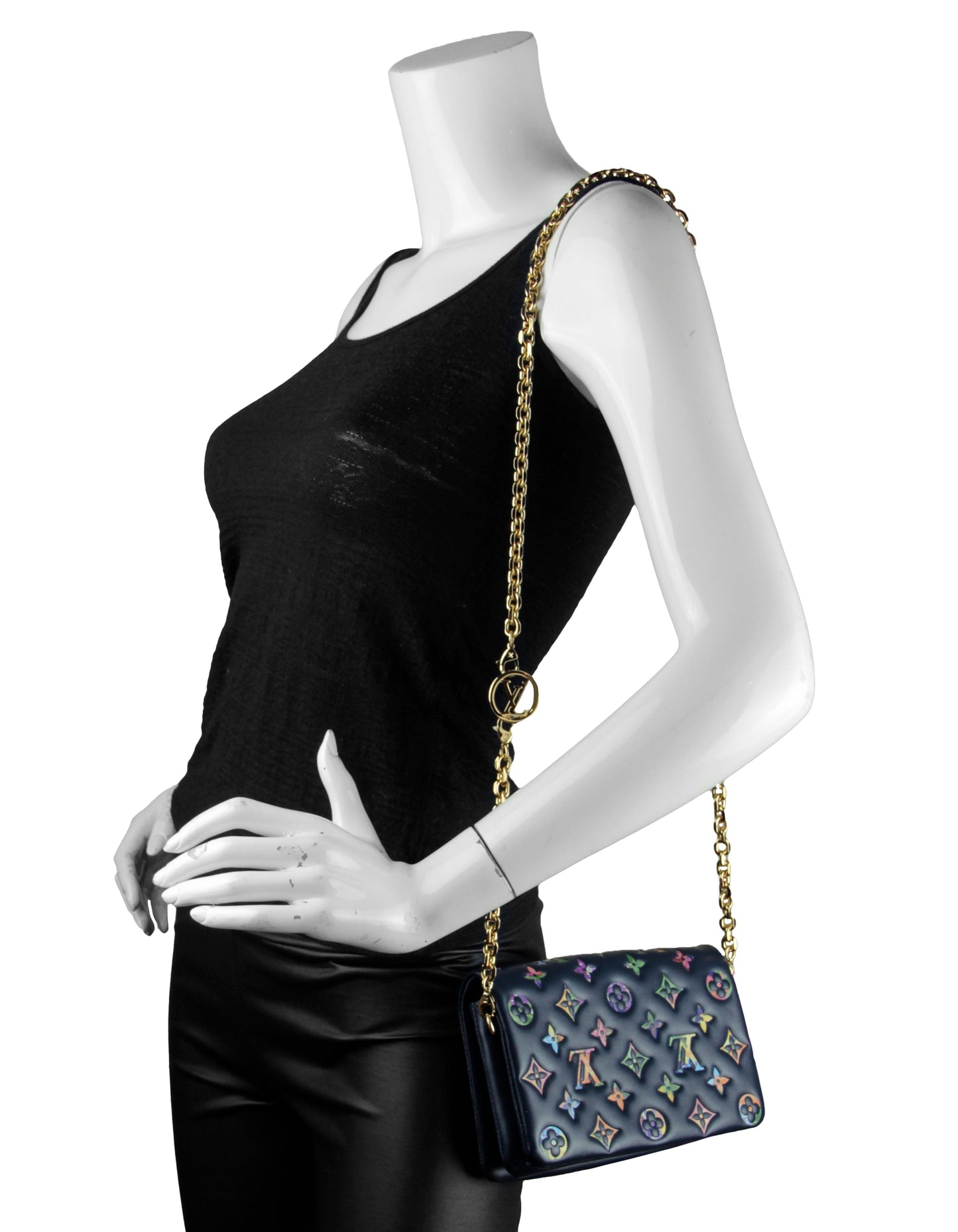 Louis Vuitton 2022 Navy Garden Animation Pochette Coussin Crossbody Bag